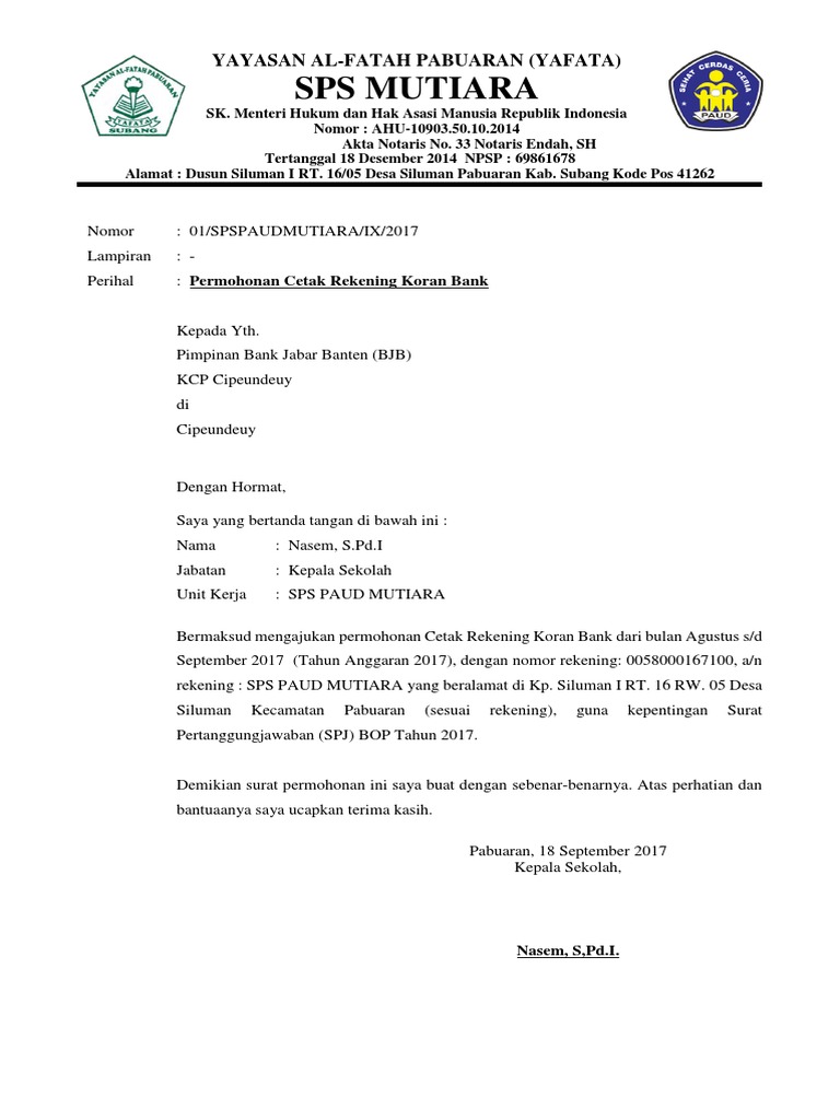 Surat Kuasa Pendebetan Rekening Bni » Daily Blog Networks