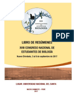 Libro de Resúmenes Del XVIII CONEBIOL-2017 PDF