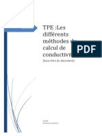 TPE:Les Différents Méthodes Du Calcul de Conductivités: (Sous-Titre Du Document)