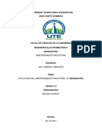 Informe Segunda Generacion de Mantenimiento