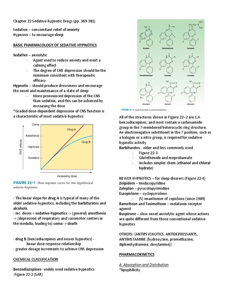 Overview of Sedative-Hypnotic Drugs | PDF | Benzodiazepine | Anxiety ...