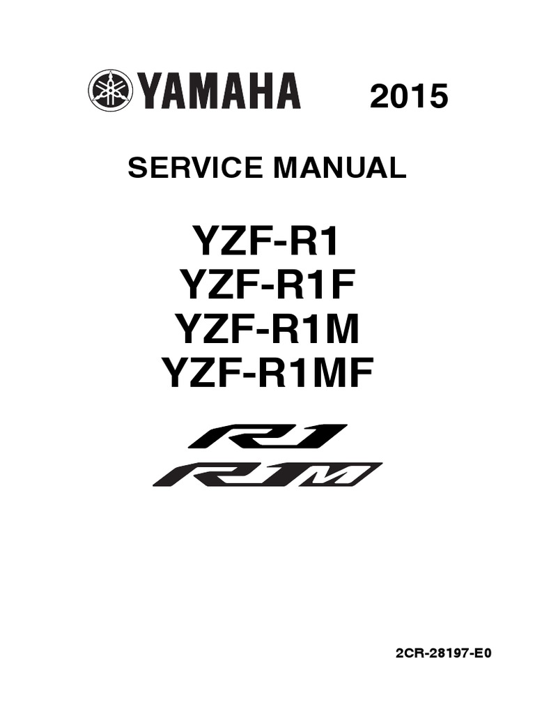 2015-2017 Service Manual Yzf-R1 | PDF | Throttle | Fuel Injection