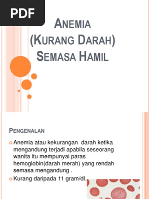 Anemia Semasa Hamil Pdf