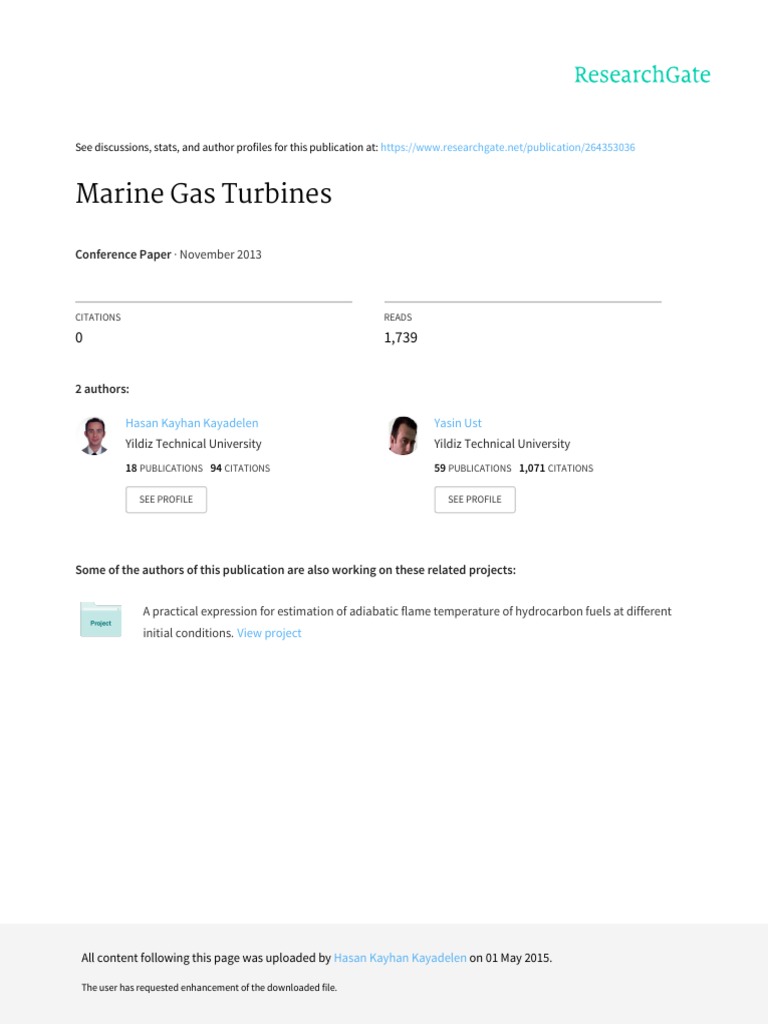 Advantages of Marine Gas Turbines | PDF | Gas Turbine | Marine Propulsion
