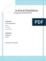 Discrete Event Simulation: Management of Patients Flows