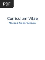 Masood Alam Farooqui - Curriculum Vitae