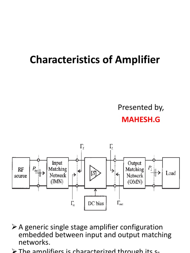 Characteristics of Amplifier PDF Amplifier Decibel