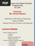 Data Structures and Object Oriented Programming EC-204: Instructor Ms. Kanwal Naveed