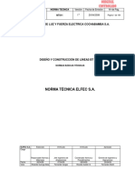 NT011 Norma de Diseño y Construcción de Líneas BT y MT PDF