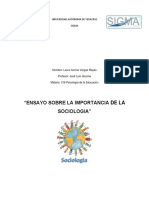 Ensayo de Importancia de La Sociologia