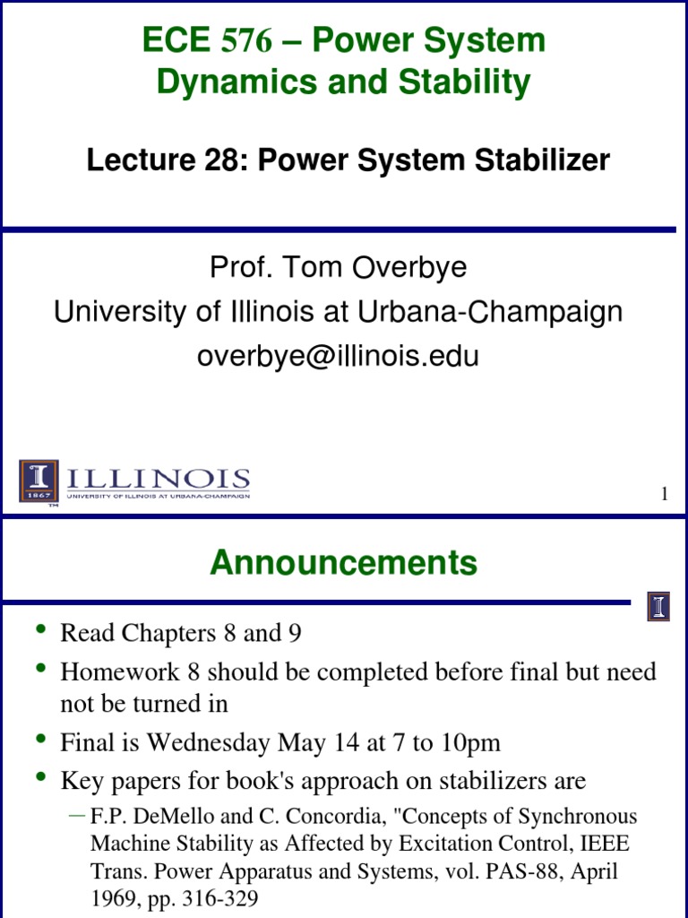 Power System Dynamics and Stability | PDF | Electric Power System ...