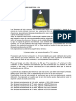 Calculo de Lumenes en Focos Led