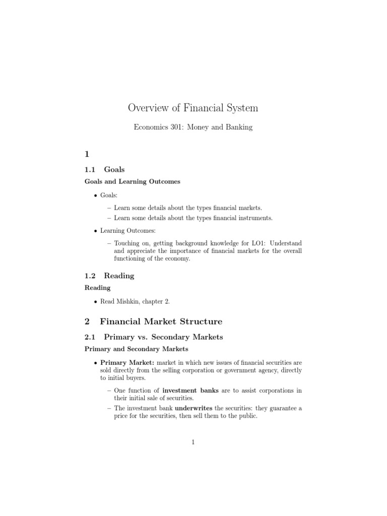 Financial System Print | PDF | Financial Markets | Securities (Finance)