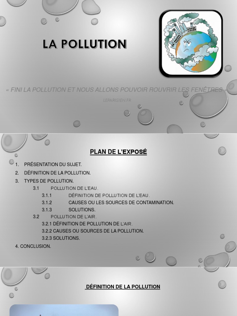 La Pollution | PDF | la pollution | Pollution de l'air