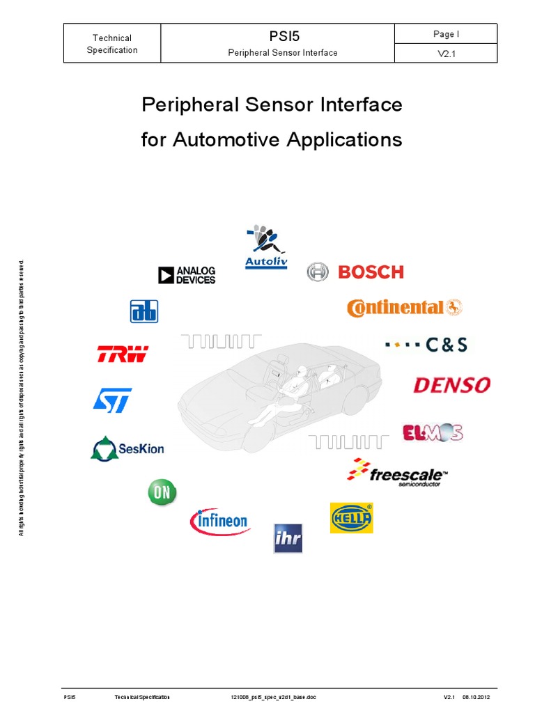 PSI5 Technical Specification V2.1 | PDF | Network Topology ...