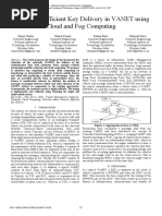 Secure and Efficient Key Delivery in VANET using Cloud and Fog Computing 
