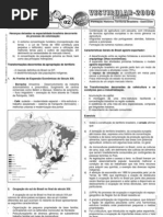 Geografia - Pré-Vestibular Impacto - Formação Histórico Territorial Brasileira - Exercícios I