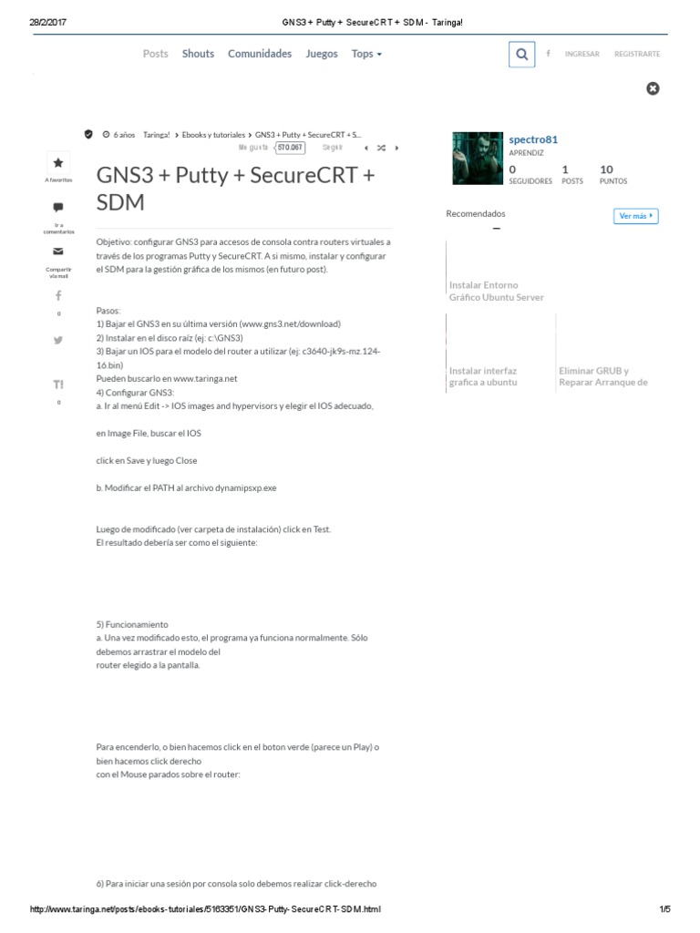 Comparativa: SecureCRT vs Putty | PDF | Unidad Central de procesamiento ...