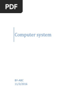 Computer System: By-Abc 11/3/2016