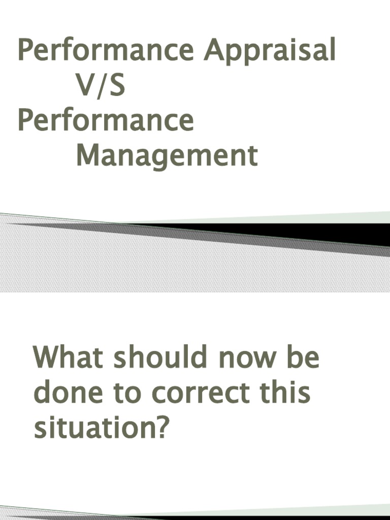 Performance Appraisal vs. Management Insights | PDF