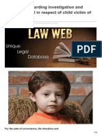 Lawweb.in-guidelines Regarding Investigation and Conduct of Trial in Respect of Child Victim of Sexual Offence
