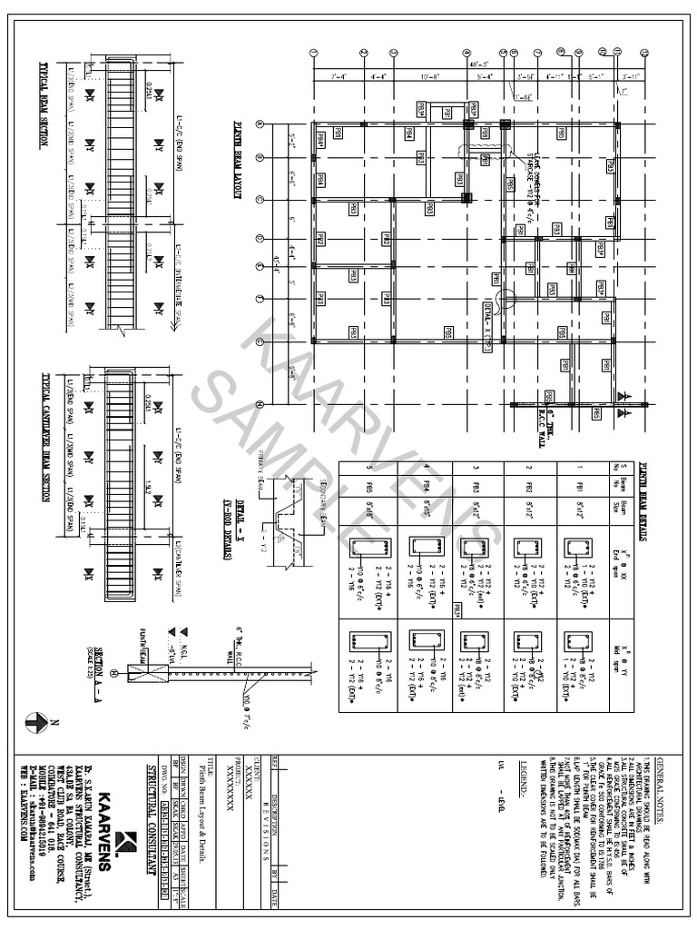 Plinth Beam Layout and Details