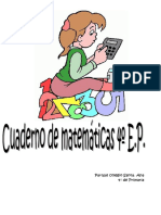 4cuaderno de Matemáticas para 4º de E. Primaria