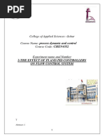 The Effect of Pi and Pid Controllers On Flow Control System