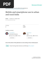 Mobile and Smartphone Use in Urban and Rural India: Continuum October 2012