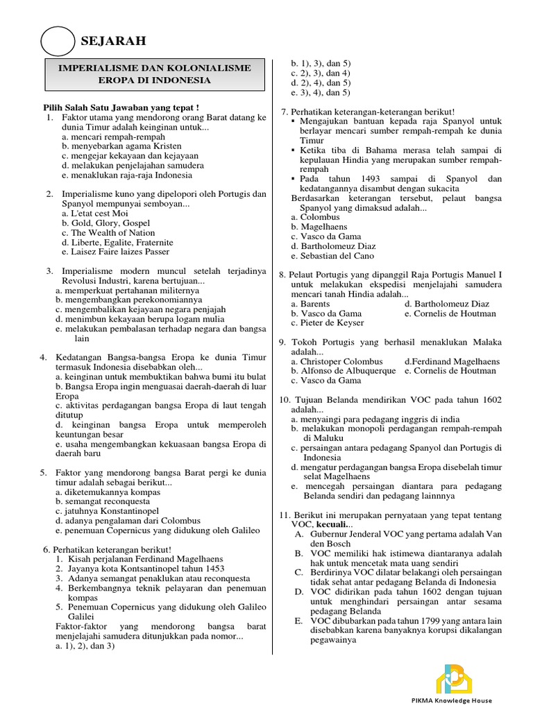 Kolonialisme Eropa Di Indonesia