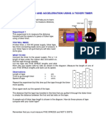 Ticker Timer Activity