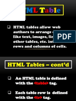Lecture 2 - HTML Table