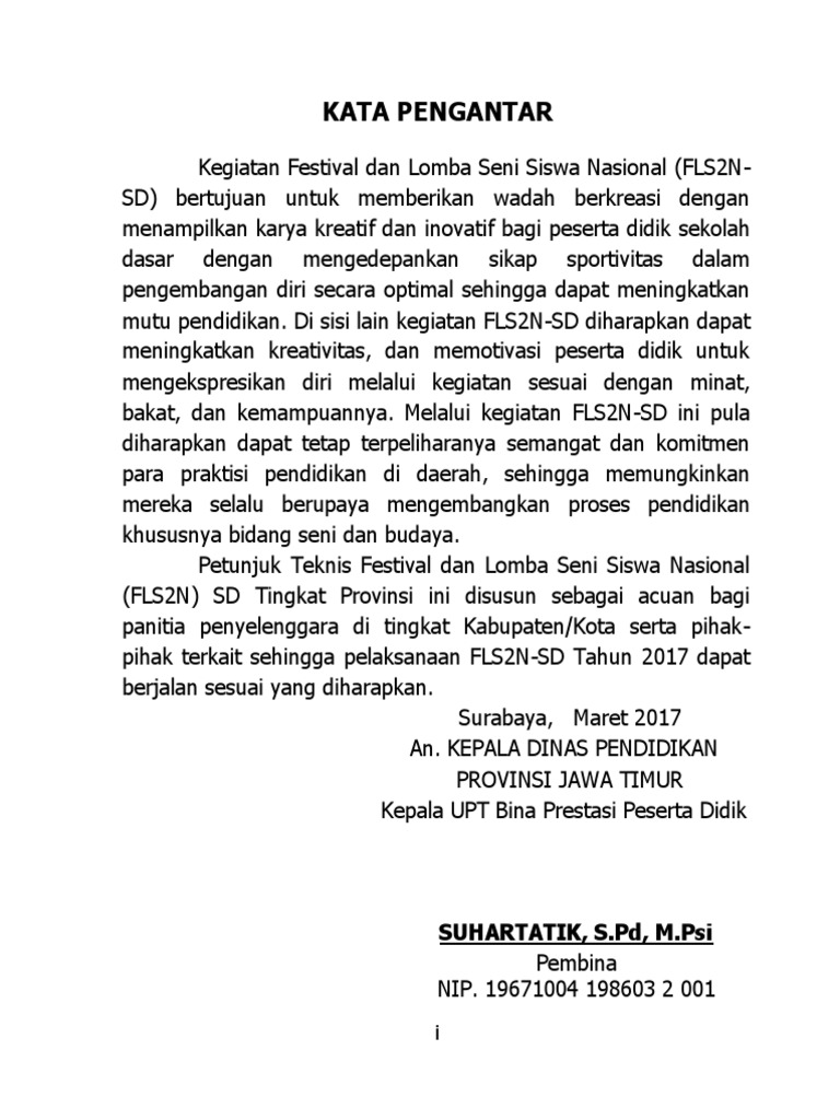Kata Pengantar Juknis