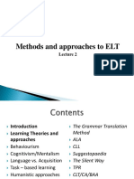 Methods and Approaches To ELT