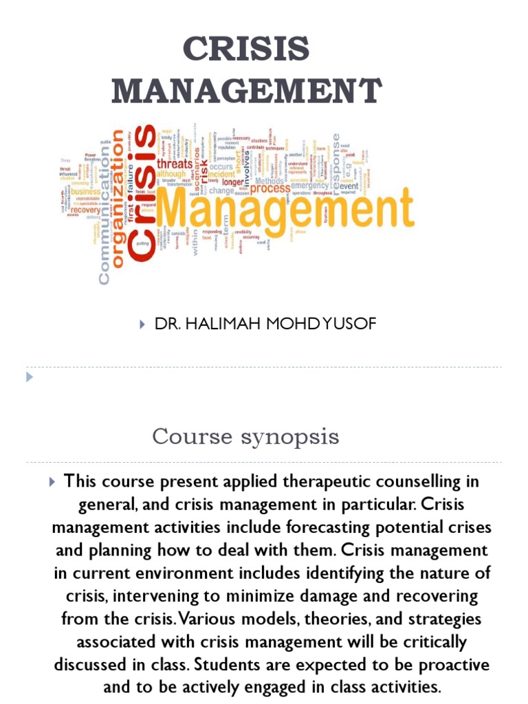 crisis management case study pdf