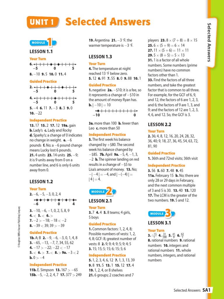Answers | PDF | Division (Mathematics) | Fraction (Mathematics)