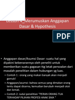 4 - Merumuskan Anggapan Dasar