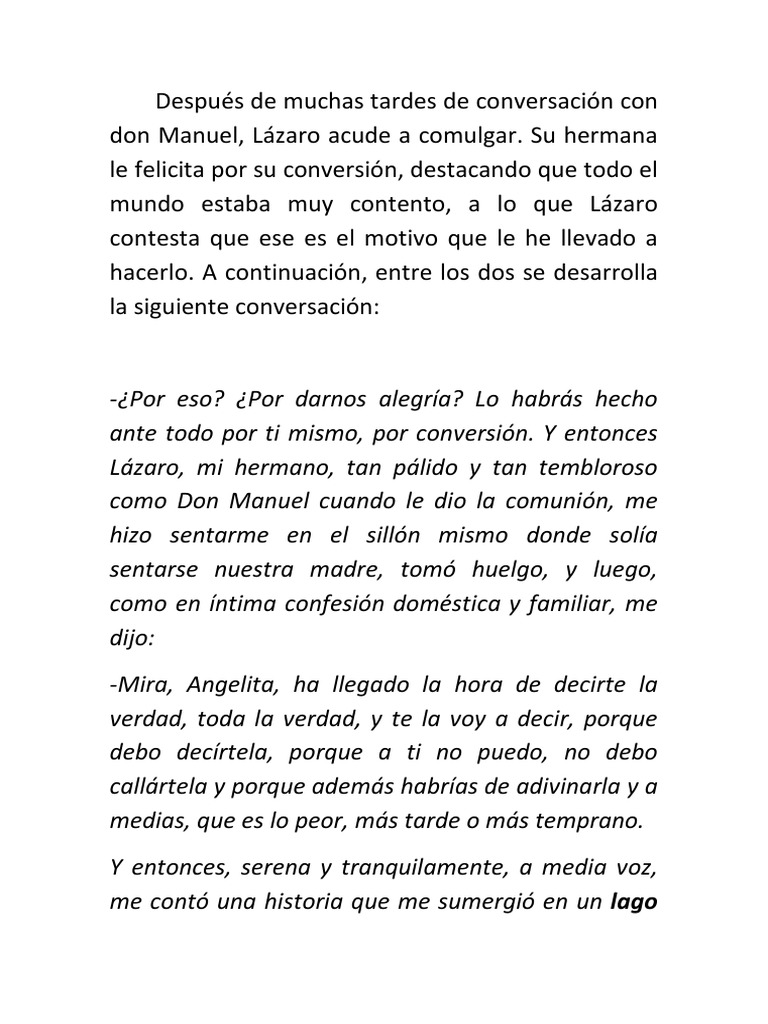 Textos San Manuel Bueno, Mártir PDF Religión y creencia