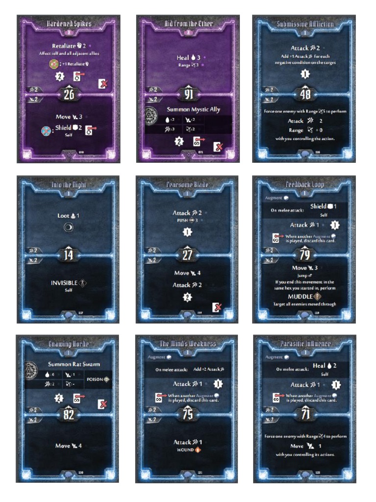 Gloomhaven Cards