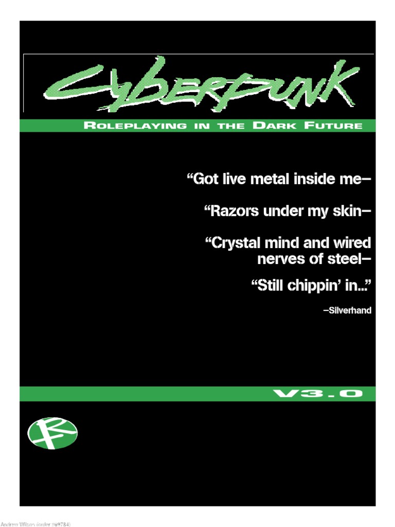 Cyberpunk v3 - Campaign Setting (CP4110) (WM) | Gaming ... - 