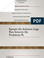 Ejemplo de Software Lingo Para Solución de Problemas