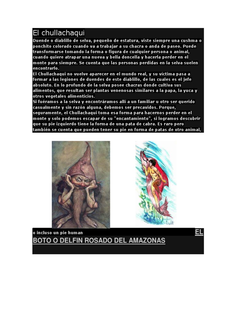 El Chullachaqui río Amazonas Selva