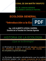 Capitulo. I Historia de La Ecologia