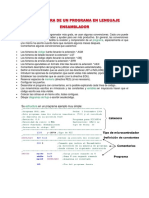 Estructura de Un Programa en Lenguaje Ensamblador