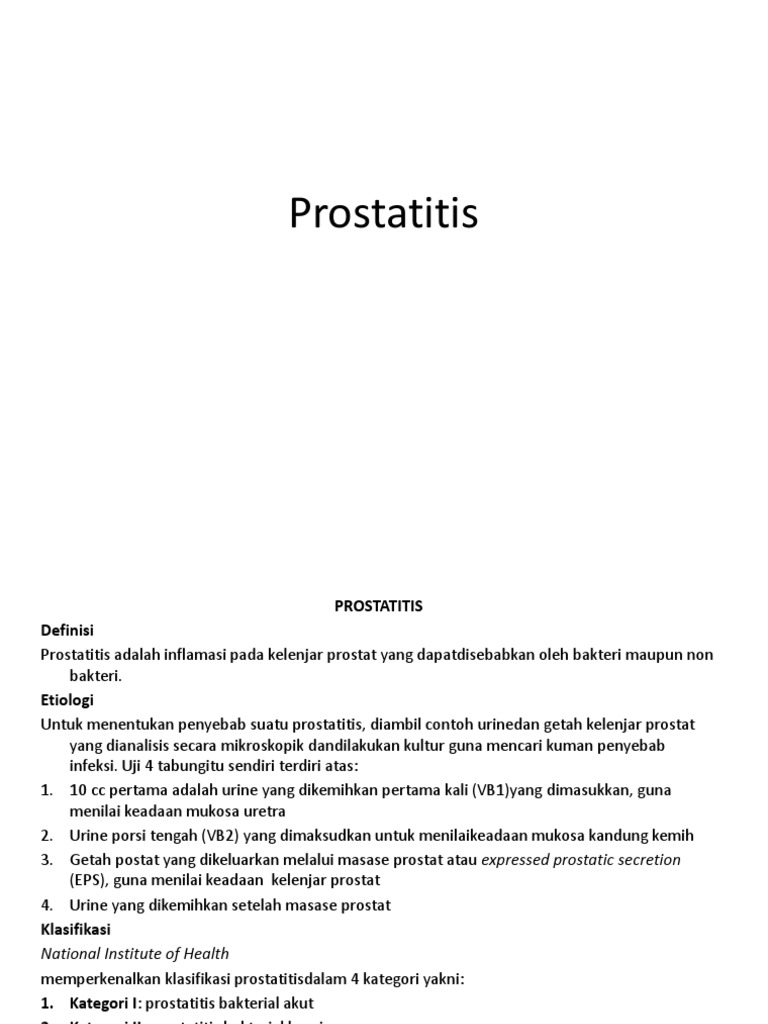 a prostatitis tarascul kezelése)