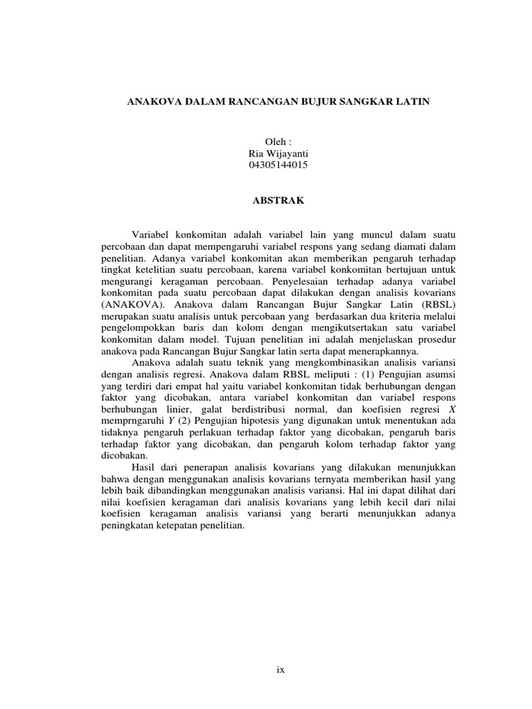 Rancangan Bujur Sangkar Latin