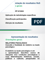 Apresentação de Resultados Laudos, Relatórios, Listas de Classificação PDF