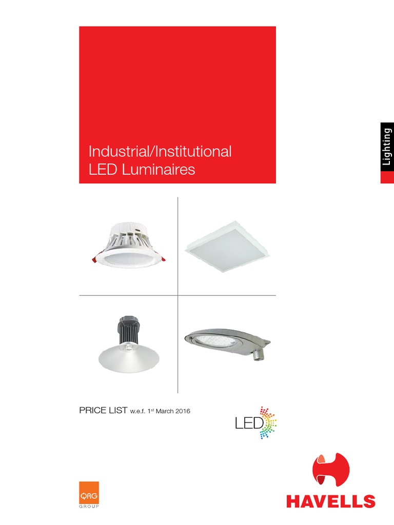 Havells LED Price List Mar 2016 Light Emitting Diode Lighting