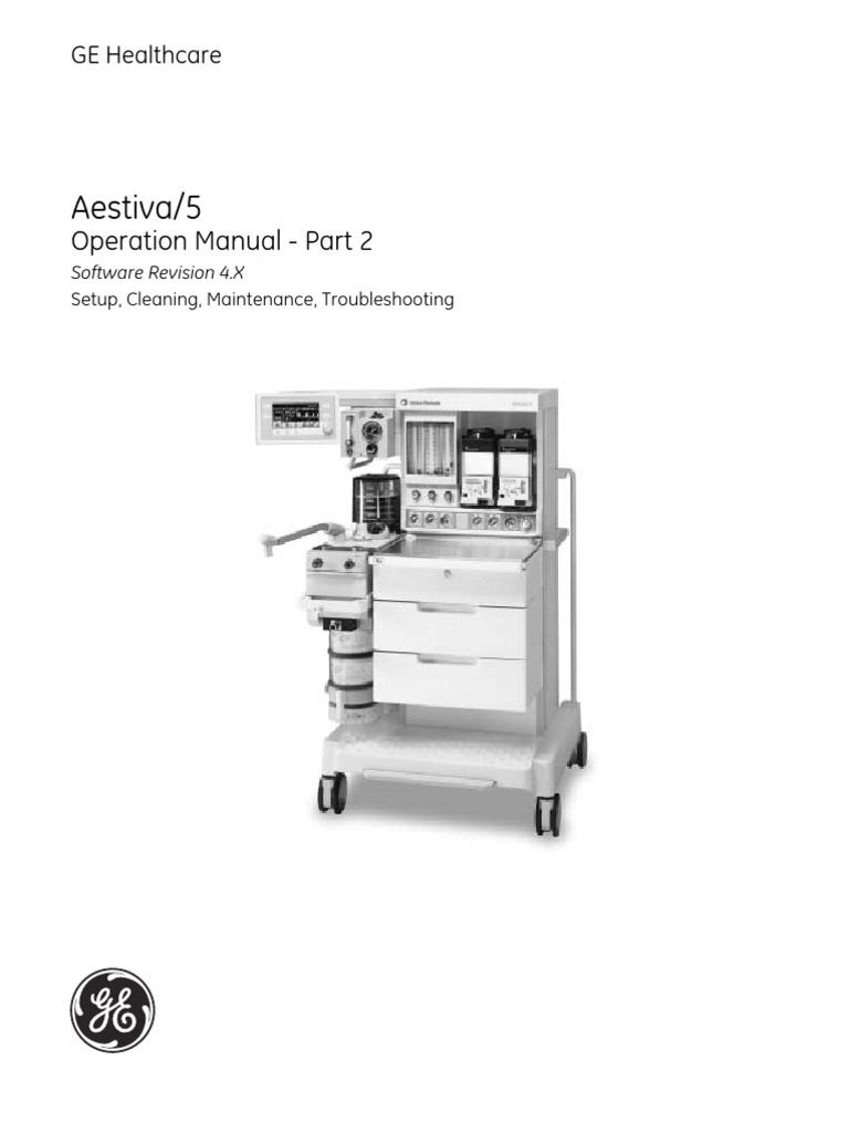 Aestiva User Manual Part2 | Anesthesia | Sterilization (Microbiology)