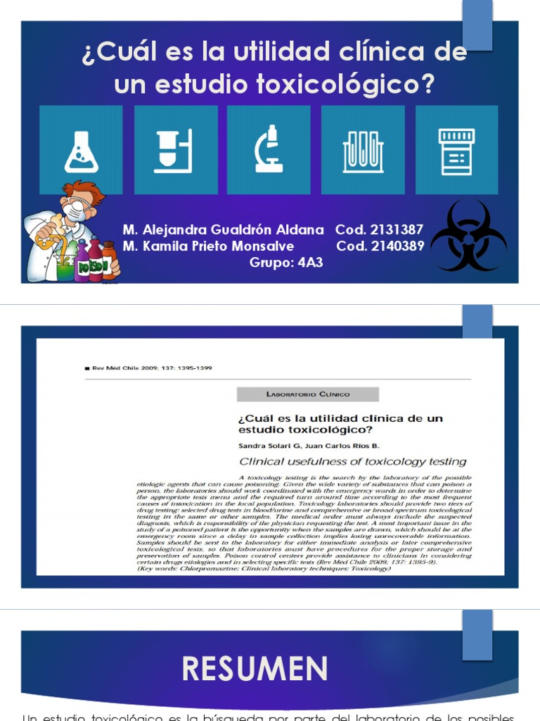 ¿Cuál Es La Utilidad Clínica de Un Estudio Toxicológico